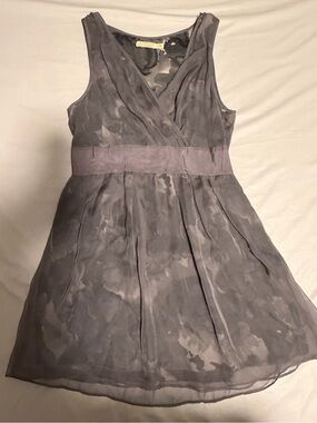 Pins & Needles Gray Floral Chiffon Wrap Dress